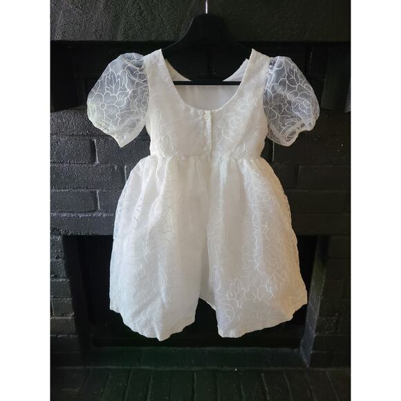 Janie and Jack special occasions white formal embroidered dress size 6 - Picture 4 of 6